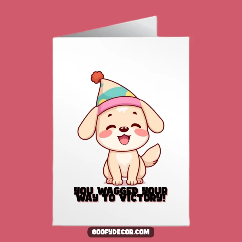 Free Printable Dog 'Congrats' Card - Downloadable & Print at Home Celebration