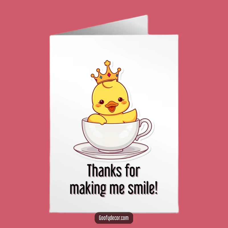 Free Printable Ducky Thank You Card: Royal Gratitude, DIY Gift