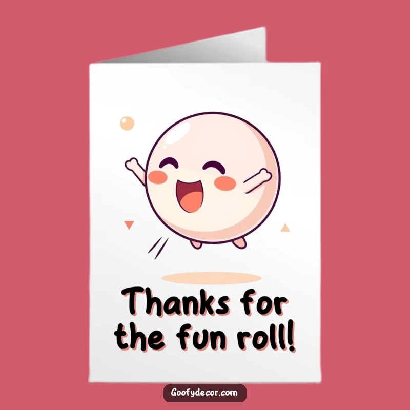 Free Printable Kawaii Ball Thank You Card: Tumble of Thanks! Hilarious Downloadable