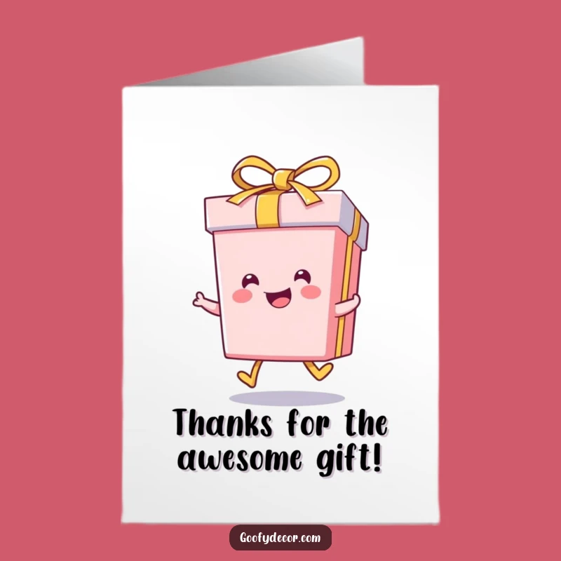 Free Printable Kawaii Gift Box Thank You Card - Skipping With Gratitude Downloadable
