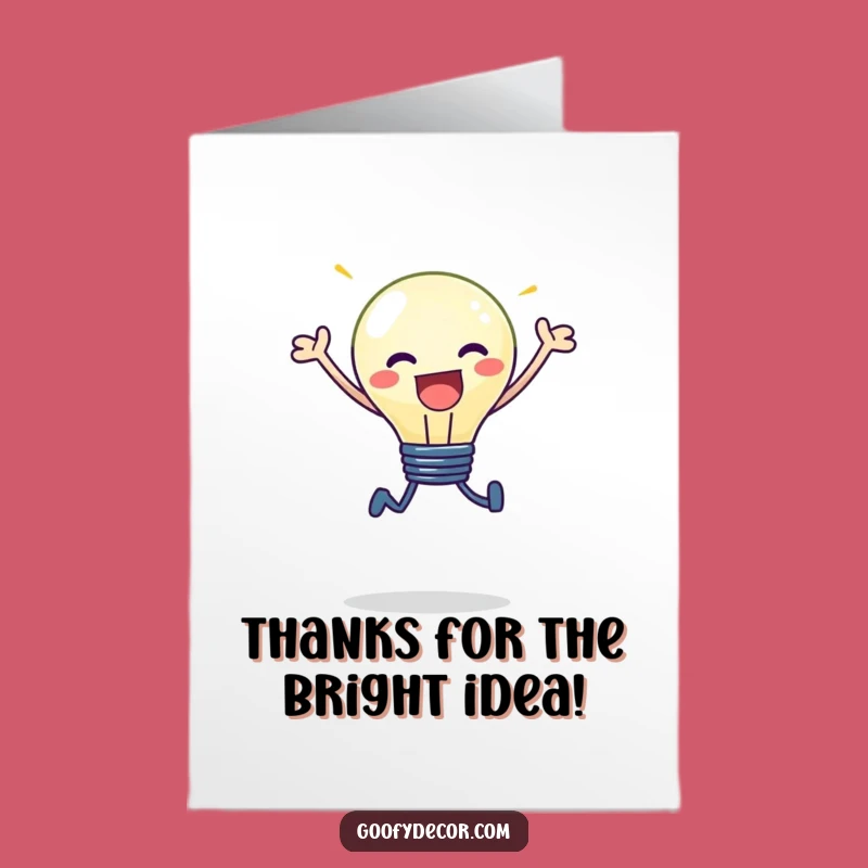 Free Printable Kawaii Lightbulb Thank You Card - Bright Appreciation Downloadable
