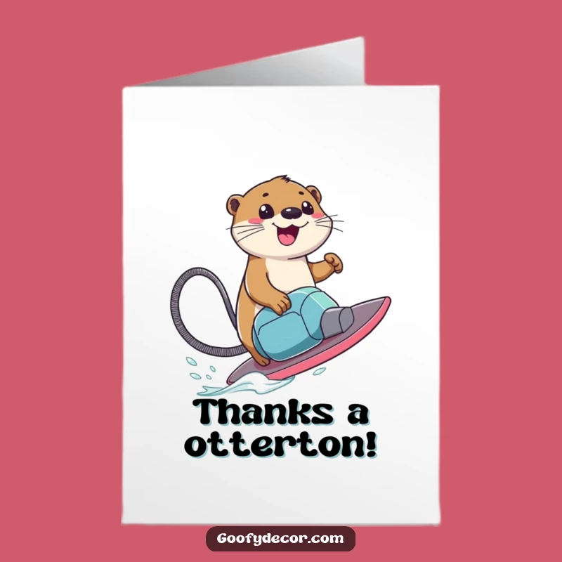 Free Printable Otter Thank You Card: Funny Gratitude Gift for Clean Fun