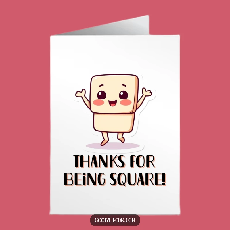 Free Printable Thank You Card: Jigging Square Pal, Grateful Downloadable Gift