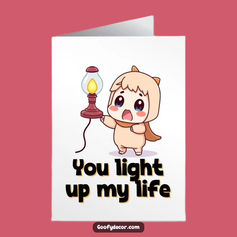 Free Printable Thank You Card: Lamp Wobble Humor Funny Downloadable