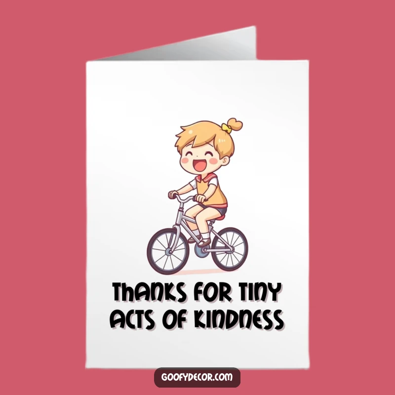 Free Printable Thank You Card: Tiny Bike, Thanks A-Wheely Gift!