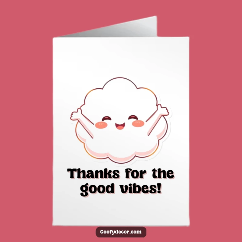 Funny Free Printable Thank You Card: Happy Cloud, Uplifting Downloadable Gift