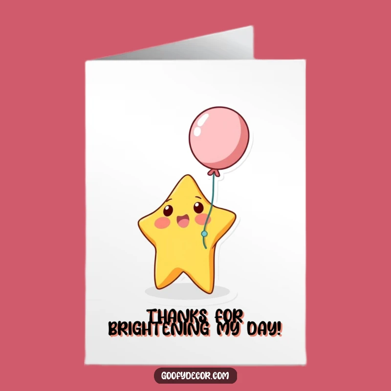 Thank You Card Free Printable: Star's Grateful Balloon Play
