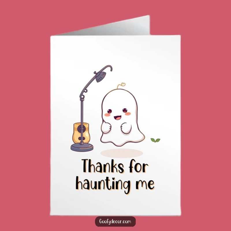 Free Printable Ghost Thank You Card: Playful Hide & Seek Humorous Downloadable