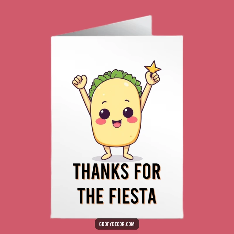 Free Printable Thank You Card: Triumphant Taco Victory LOL Thanks