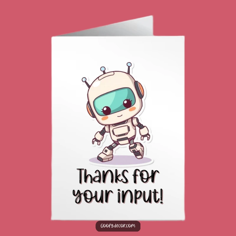 Free Printable Thank You Card: Robot Tripping Funny Downloadable Gift