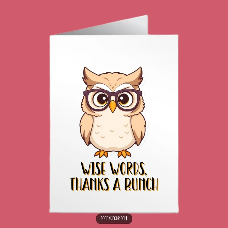 Free Printable Owl Thank You Card - Humorous Downloadable Appreciation