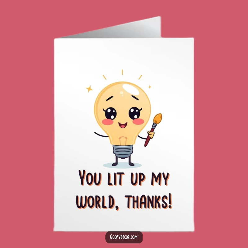 Free Printable Lightbulb Thank You Card: Creative Thanks, DIY Gift Idea