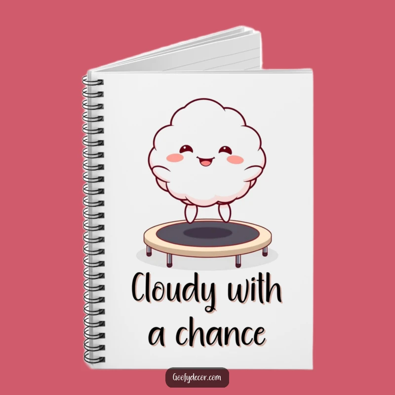 Funny Kawaii Cloud Trampoline Notebook: Goofy Grin Pages for Silly Ideas