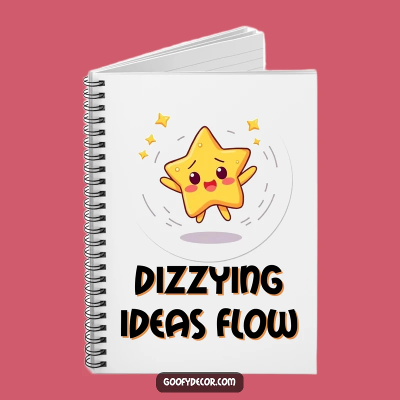 Funny Startled Star Notebook - For Your Dizzying Ideas