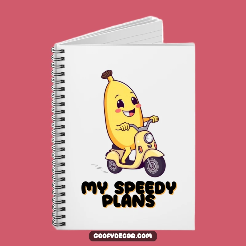 Funny Banana Scooter Notebook: Zany Notes, Creative & Fruity Funny Gift