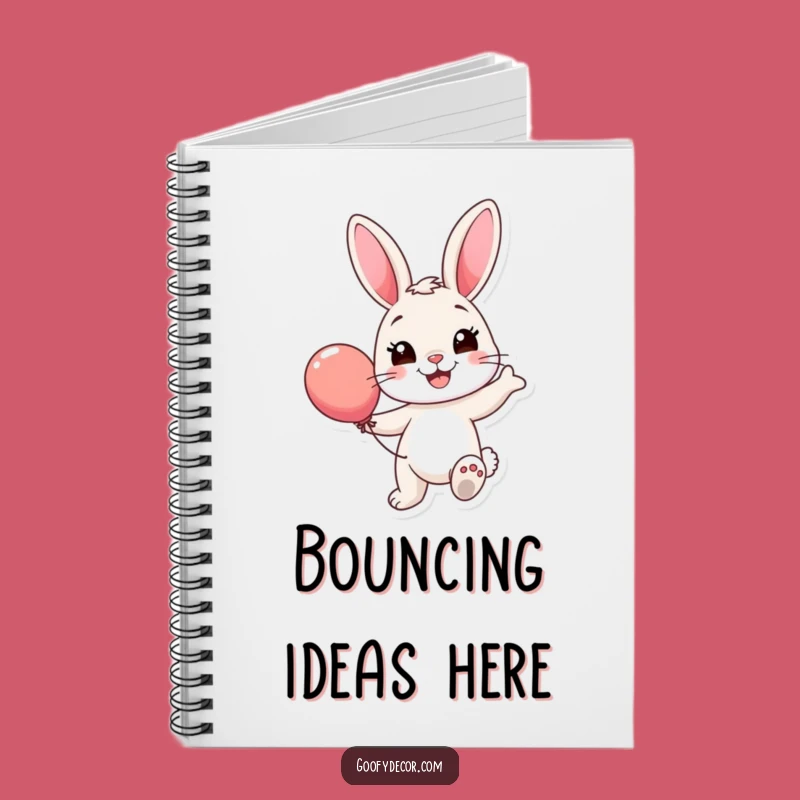 Funny Bunny Balloon Notebook: Jot Down Happy Thoughts with This Hopper, Perfect Funny Gift!