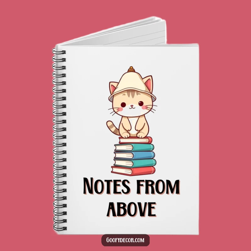 Funny Kawaii Cat Notebook - Journal for Book Lovers - Funny Gift