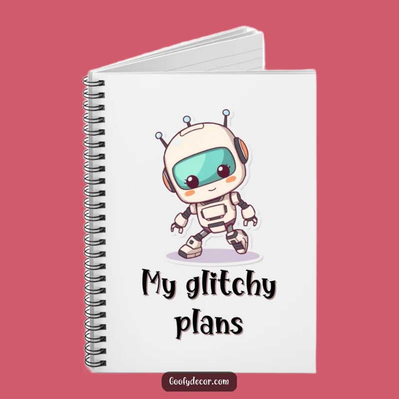 Funny Kawaii Robot Tripping Notebook: Jot Down Your Techy Thoughts