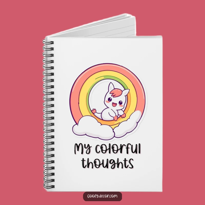 Funny Rainbow Character Sliding Notebook: Jot Down Colorful Ideas
