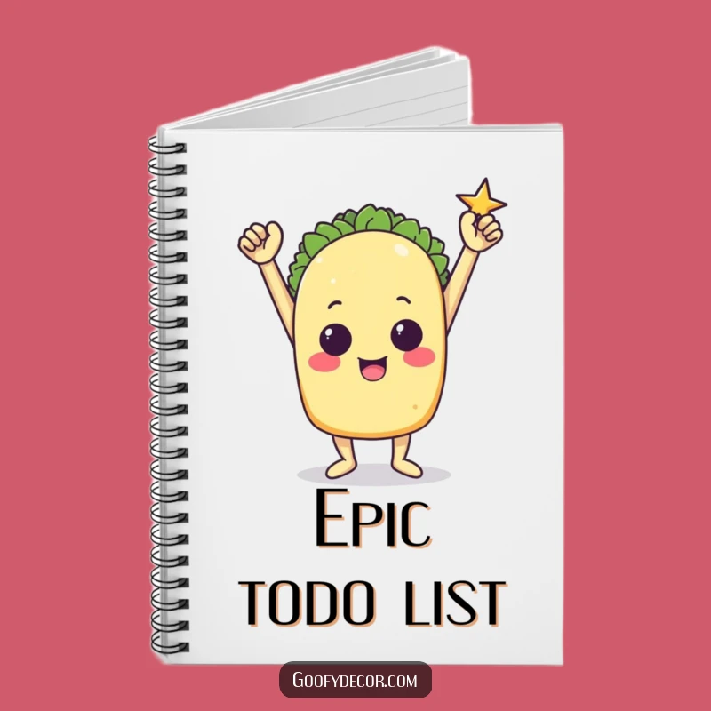 Funny Triumphant Taco Notebook: Victory Pose Journal, Perfect Funny Gift