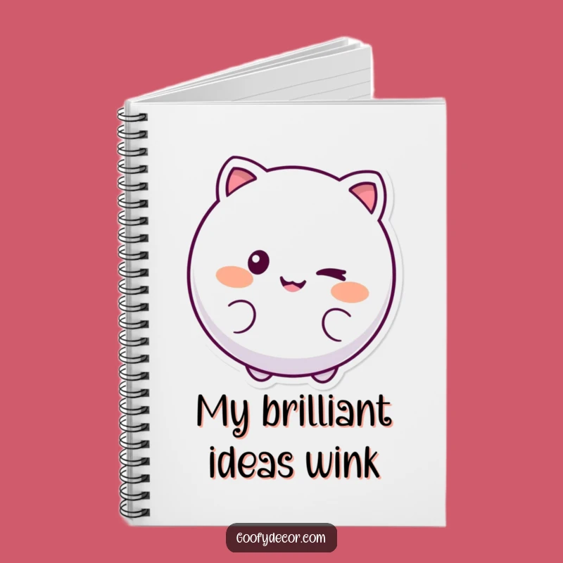 Funny Winking Character Notebook - Playful Smiling Journal for Creative Ideas