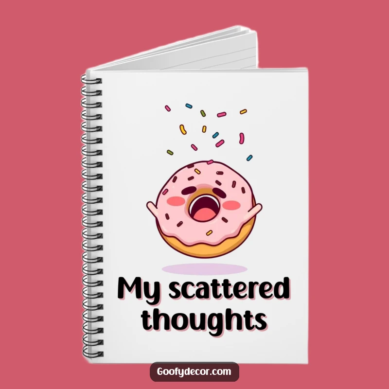 Funny Donut Sprinkle Notebook: Startled Pastry Journal, Perfect Funny Gift