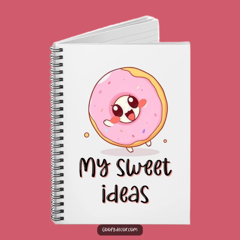 Funny Kawaii Donut Notebook: Joyful Somersaulting Journal, Perfect Funny Gift