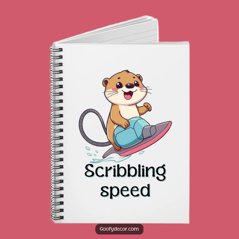 Funny Otter Surfing Notebook - Journal for Clean Freaks - Funny Gift