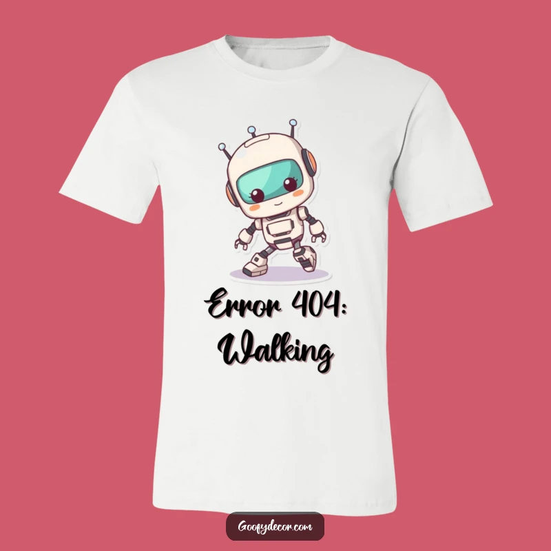 Funny Kawaii Robot Tripping T-Shirt: Wear Your Mechanical Mishaps