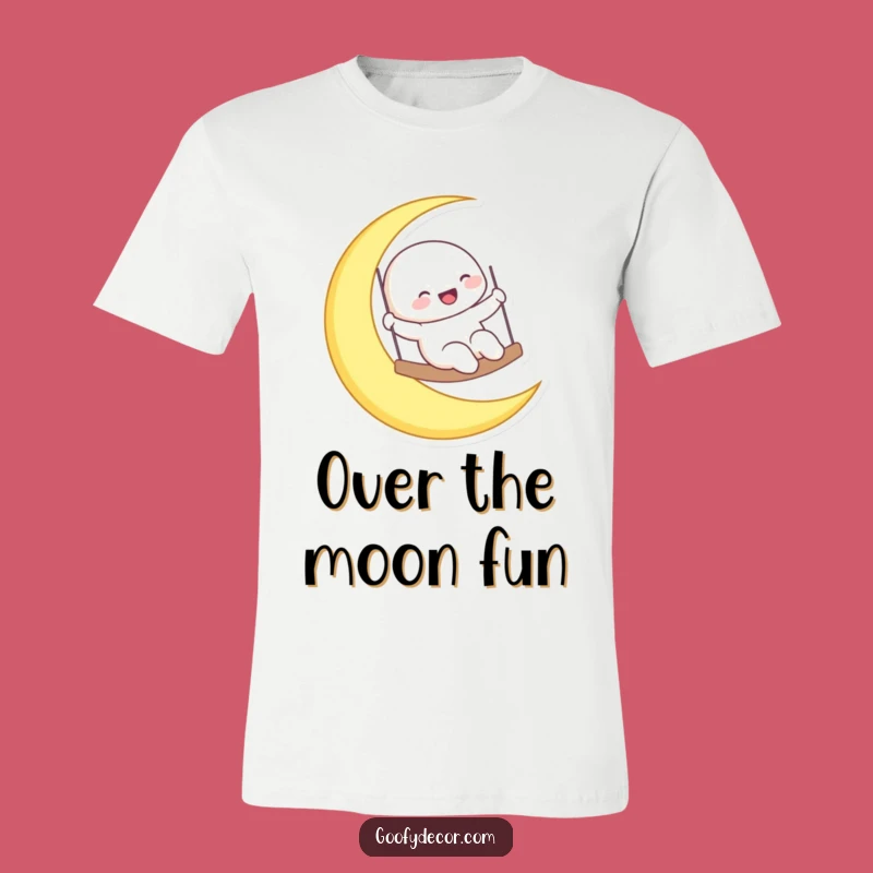 Funny Laughing Moon Swing T-Shirt - Celestial Joy, Great Gift