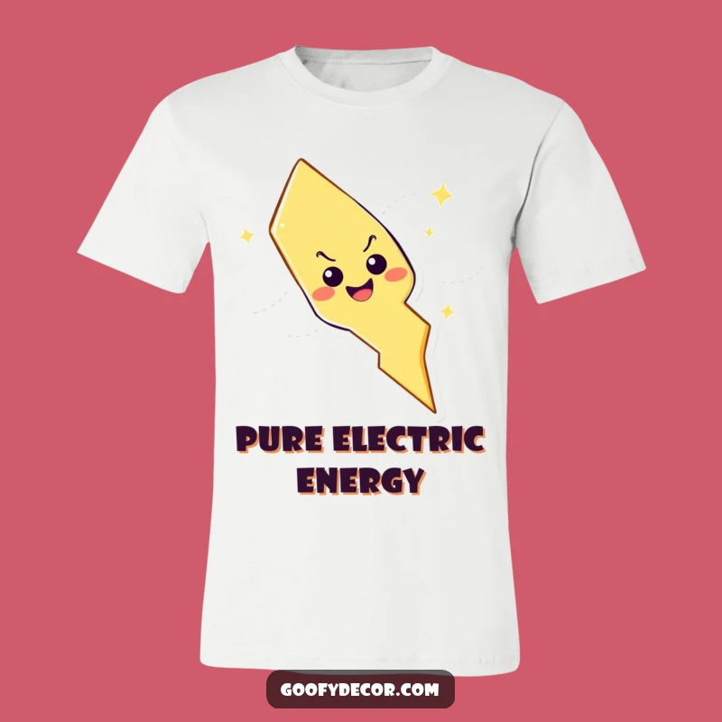 Funny Lightning Bolt T-Shirt: Mischievous Character Zig-Zagging Fun for Everyone