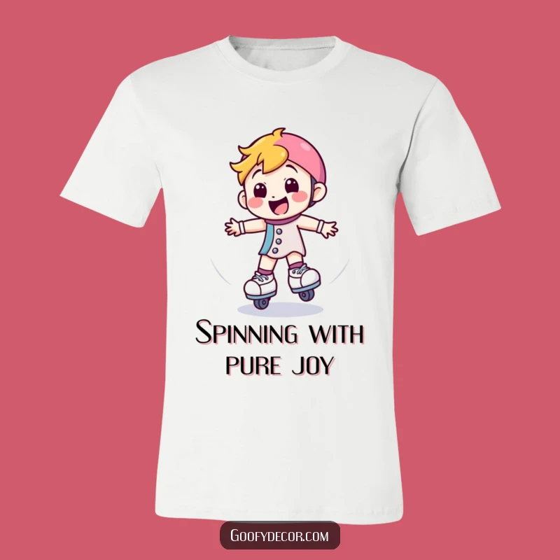 Funny Roller Skate T-Shirt: Spin into Fun with Happy Vibes