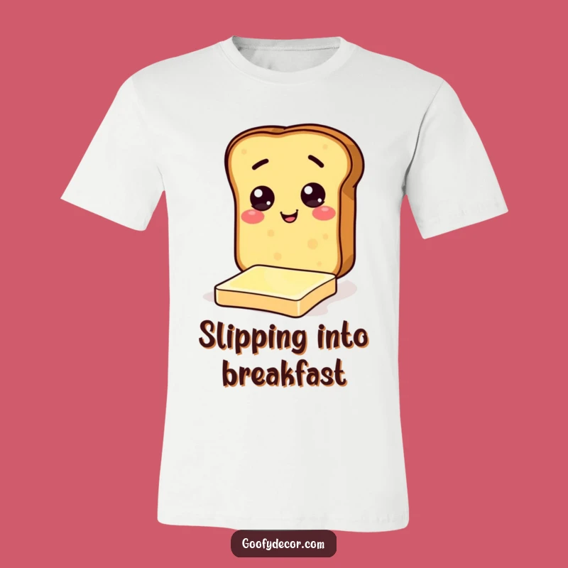 Funny Toast Butter Slide T-Shirt: Breakfast Comedy, Slippery Style, Great Funny Gift