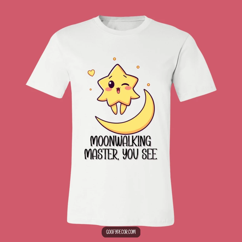 Funny Winking Star on Moon T-Shirt - Hilarious Celestial Outfit
