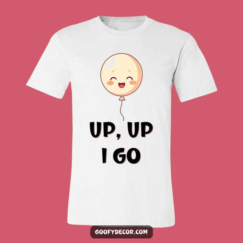 Funny Balloon Character Tee: Cheerful Floating Design, Great Funny Gift for Joyful People