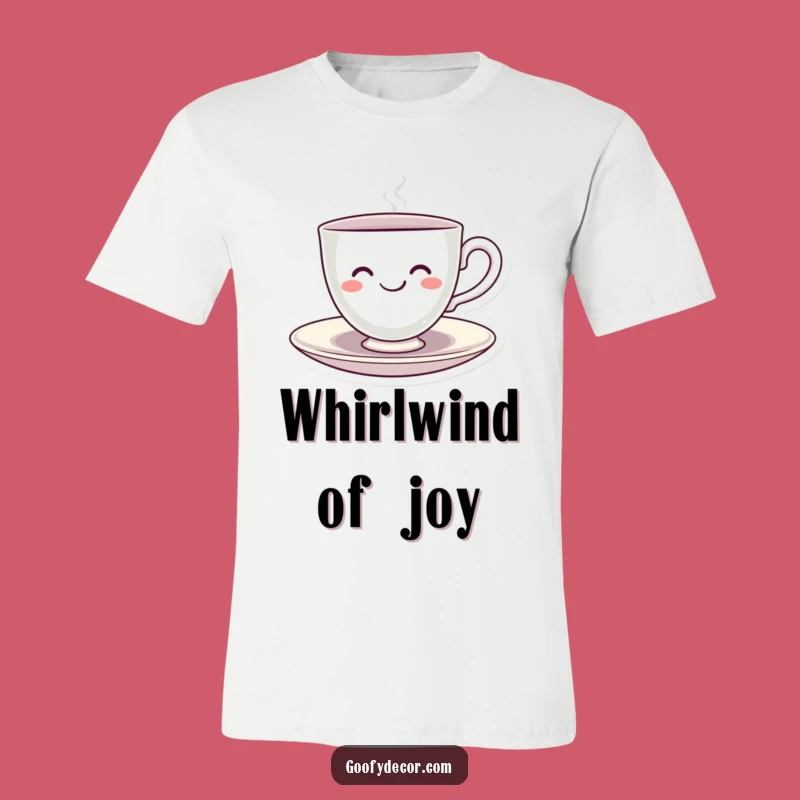 Funny Kawaii Teacup T-Shirt: Happy Spinning Cup Graphic Tee