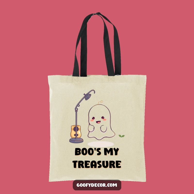 Funny Ghostly Tote Bag: Playful Character Hiding Design, Ideal Funny Gift for Haul-ing Fun