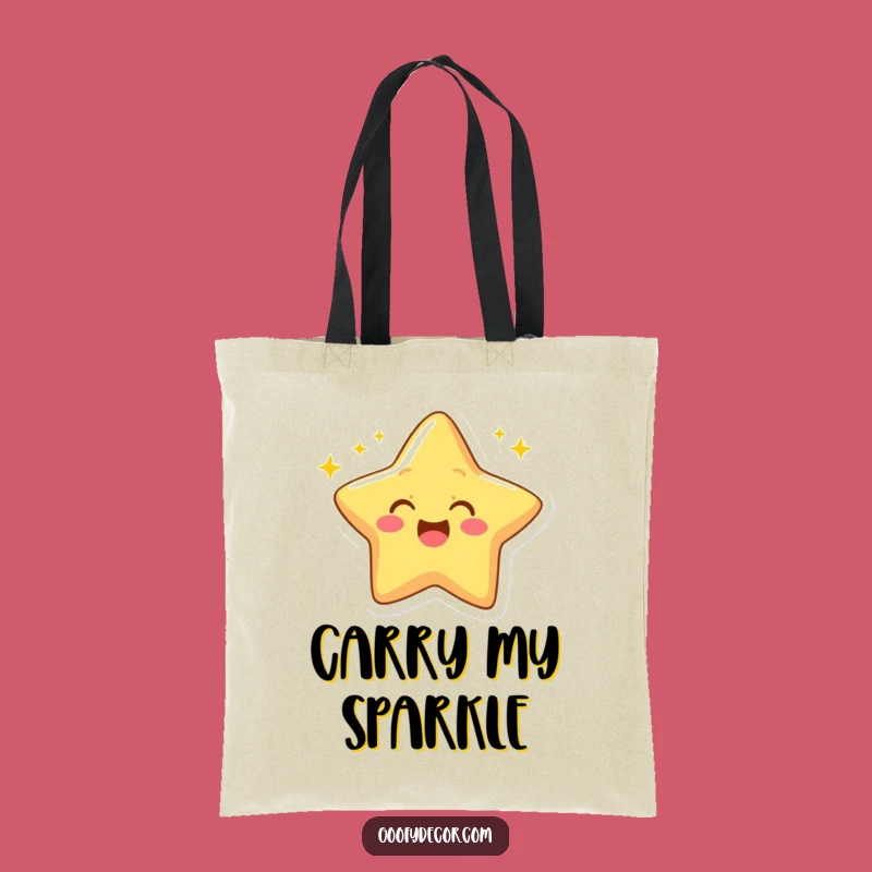 Funny Star Tote Bag: Carry Your Sparkle with a Winking Character