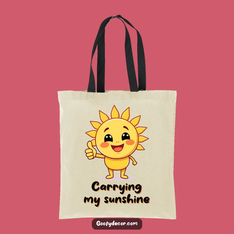 Funny Sun Tote Bag: Joyful Character Carrying Positivity Everywhere