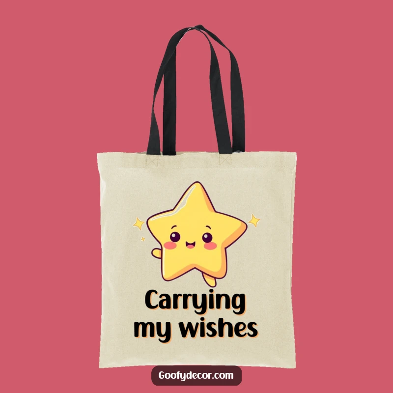 Funny Shooting Star Tote Bag, Carry Your Wishes and Laughs