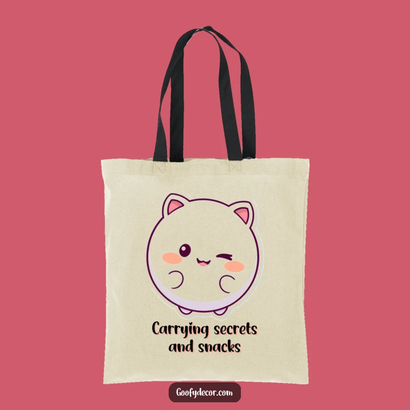 Funny Winking Character Tote Bag - Playful Smiling Accessory for Everyday Fun
