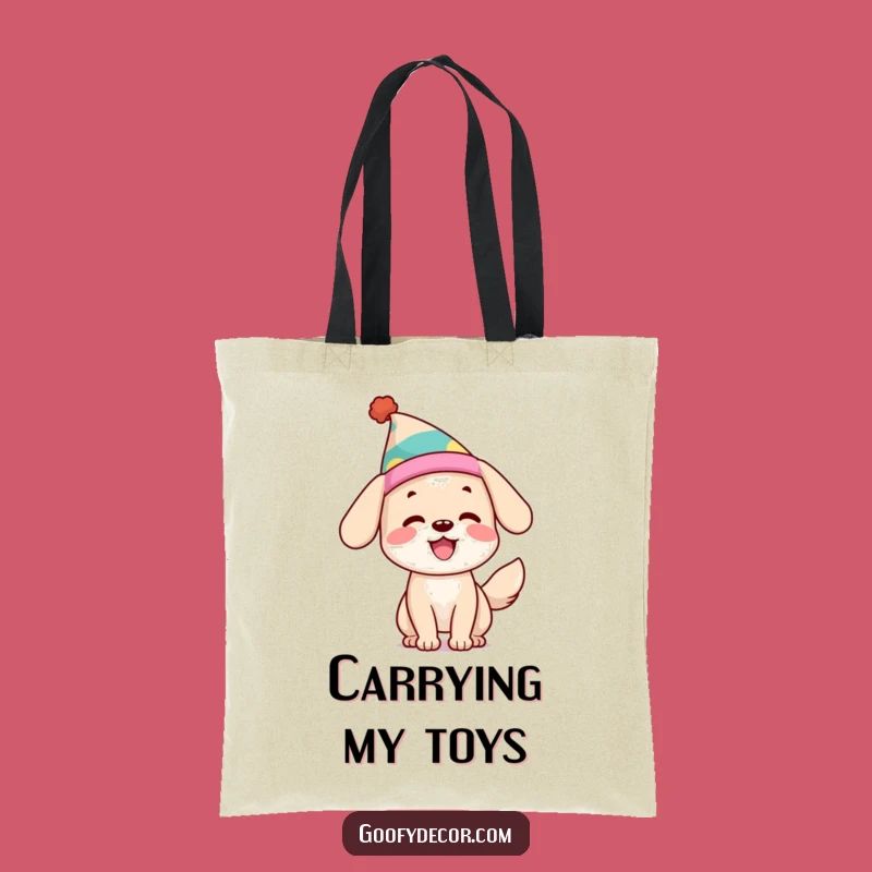 Funny Dog Tote Bag: Carry Your Essentials with This Happy Pup, Perfect Funny Gift!