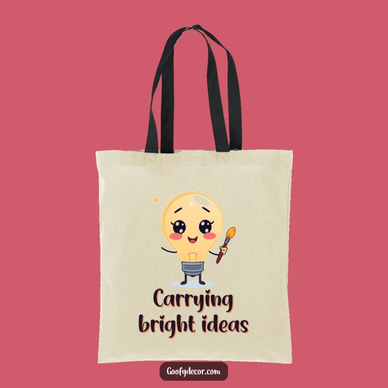 Funny Lightbulb Tote Bag: Carry Your Ideas with Artistic Flair