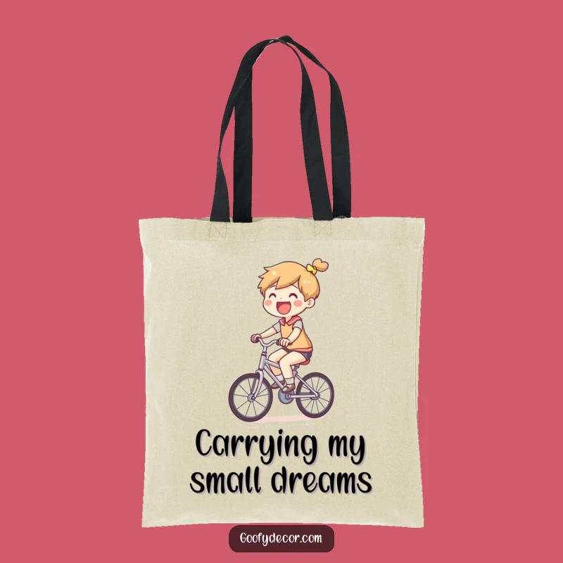 Funny Small Bicycle Tote Bag: A Joyful Rider's Hilarious Carry-All
