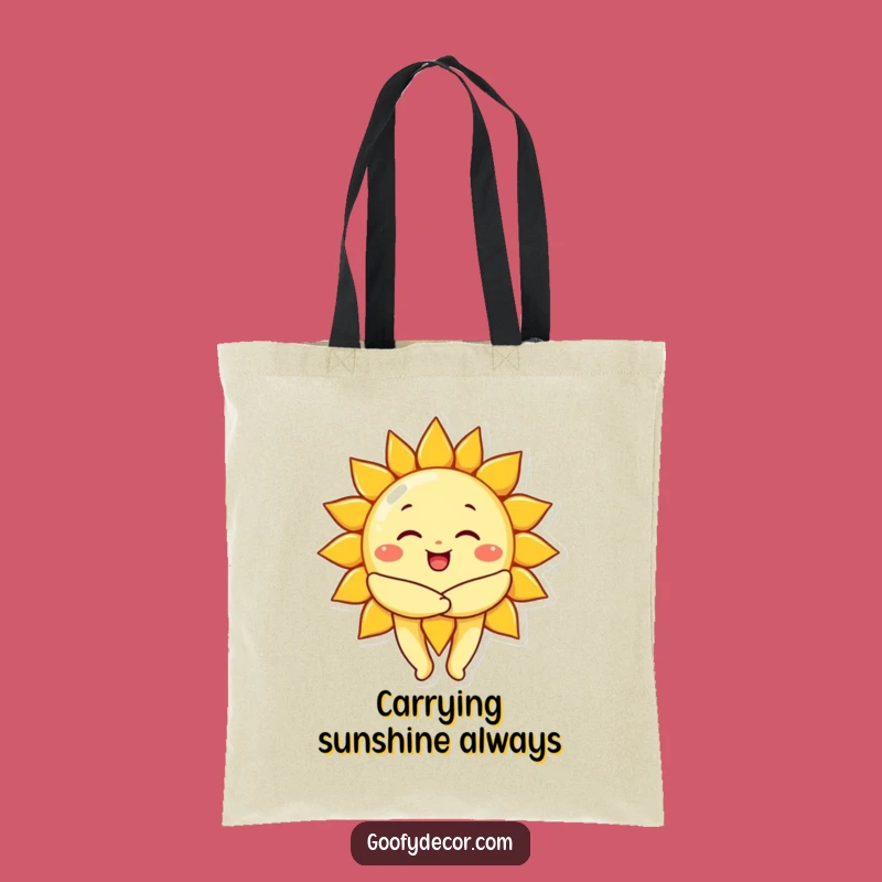 Funny Sun Hug Tote Bag - Carry Warmth and Smiles, Chic Gift